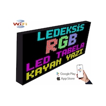 Led Tabela 48x64cm Tek Taraflı Rgb Kayan Yazı Wifi Telefondan Yazı Değiştirme