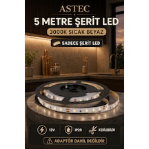 Astec 12v Şerit Led 5 Metre / 10 Metre Yapışkanlı Kesilebilir İç Mekân Aydınlatma Trafo Hariç Bütün Renkler