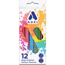 Adel Kuru Boya Tam Boy 12 Renk 211 2315 001 Çok Renkli Adel Kuru Boya Tam Boy 12 Renk 211 2315 001 Çok Renkli