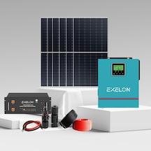 6.2kw Lityum Akülü Solar Enerji Paketi 550w Panel + 100ah Lifepo4 Akü
