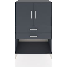 Hyperion Dolap 2 Raflı 2 Çekmeceli 2 Kapaklı 88x44x134 Antras... Antrasit