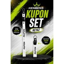 Beyaz Kupon Baskılı 2'li Set