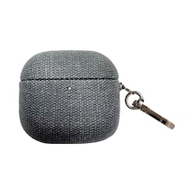 Piili Apple AirPods Uyumlu 4.nesil Kumaş Kılıf Apple AirPods Uyumlu Kılıfı Siyah