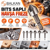 Fett Cztool 12.4 Mm Hss 90 Bits Saplı Havşa Freze Ucu 1/4 İnç Altıgen Şaft Matkap Uyumlu Vida Başlığı Gömme Ve Çapak Alma