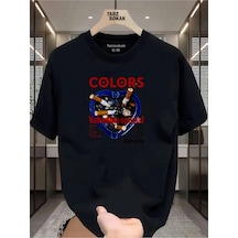 Tarzsokak Unisex Colots Valentine T-shirt Siyah