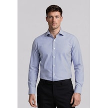 Bisse Lacivert Regular Fit Cepsiz Uzun İtalyan Yaka Gömlek Gmczg261027 C39