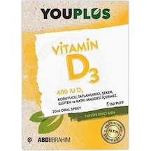 YOUPLUS Vitamin D3 400ıu Oral Sprey 20 Ml 8699514590224