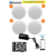 Tavan Hoparlör Seti Bluetooth Özellikli 4 Tavan Hoparlör Anfi Kullanmadan Ev-ışyerini Seslendirin