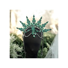 Yeşil Alınlıklı Gelin,kına,nişan,söz,after,bride,party Taç Yeşil - 694987713 Yeşil