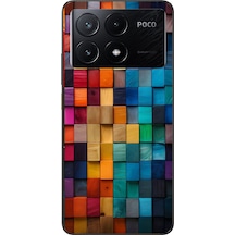 Poco X6 Pro Uyumlu Gökkuşağı Duvarı Baskılı Silikon Kılıf Renkli