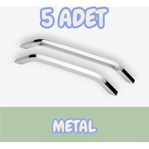 İdil Alüminyum Metal Lüks Modern Mobilya Çekmece Mutfak Dolabı Kulpu Krom 224mm 5 Adet Krom