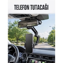 Araç Dikiz Aynası Telefon Tutucu Ayarlanabilir Katlanabilir Navigasyon Telefon Standı 1