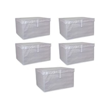 Neptün Life 5 Adet - Kapaklı Çok Amaçlı Çamaşır-Saklama-Düzenleme Vb Hurç, Kutu 50X40X30 - Maxi Kut