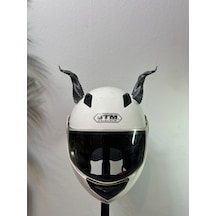 Motor & Motosiklet Bükülmüş Gümüş Boynuz Kask Dış Aksesuarı Diğer