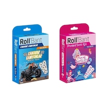 Roll Bant Canavar Kamyonlar Yara Bandı 12 Adet + Prenses Deniz Kızı Yara Bandı 12 Adet