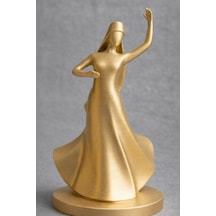15 Cm Dekoratif Ev Ve Ofis Hediyelik Kafkas Adige Çerkes 3d Figür Hediyelik Gold Renk