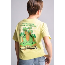 Defacto Minecraft New Regular Fıt Bisiklet Yaka Kısa Kollu Tişört Erkek Çocuk H8261a826hsyl114 Sarı-yl114