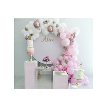 Pembe Beyaz Rose Krom Balon Zinciri A