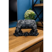 Veriqo 3d Ps5 Uyumlu Gamepad Standı Kristal Tasarımlı Oyun Kolu Tutucu Masaüstü Controller Standı Siyah