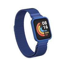 Xiaomi Redmi Watch Mi Watch Lite Uyumlu Krd-58 Metal Mkst Kordon-mavi