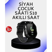 S10 Akıllı Çocuk Saati Siyah Tasarım Adımsayar Ve Alarm Fonksiyonu -