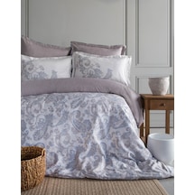 King Size Berta Yeşil Elegance Saten Nevresim Takımı Çok Renkli