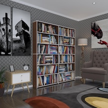 Kenzlife Kitaplık Süper Ga 180 160 19 Cvz 6 Katlı 2 Bölme Çift Bölme Opsiyonlu Ofis Mutfak Banyo Dolabı Arkalıksız Çok Renkli