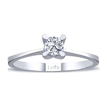 Lova F Renk 0,24 Karat Pırlanta Tektaş Yüzük - IDL Sertifikalı - 1070125