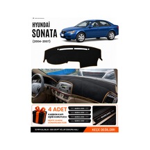 Hyundai Sonata 2004-2007 Uyumlu Torpido Örtüsü, Torpido Kılıfı - Siyah-kahverengi - Hu029