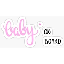 Uyarı Arabada Bebek Var Sticker oto Etiket 18cm MD21