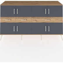 Hyperion Konsol 5 Raflı 3 Çekmeceli 8 Kapaklı 176x44x99 Çam-antra Çam-antrasit/çam