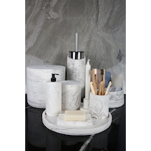 El Yapımı Beton Banyo Seti 12 Parça Banyo Aksesuarı Mermer Deseni