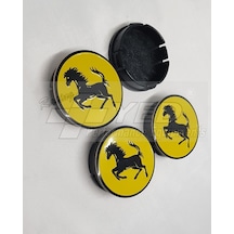 Jant Göbeği Ferrari 65/60 60Mm Yuva 4Lü Set Sarı