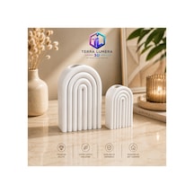 Modern Dekoratif Vazo 3d Print Beyaz