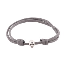 Unisex Minimal Tasarım Paracord Gri Bileklik Çok Renkli