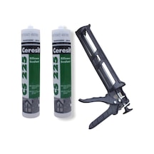 Ceresit Şeffaf Silikon 2'li Set & Plastik Silikon Tabancası