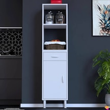 Modilayn Vio Fırın Dolabı 50x163,4x32.5 Cm Çekmeceli Kapaklı Mini/midi Mikrodalga Mutfak Dolabı Beyaz