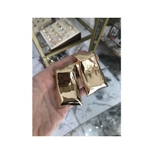 Ezme Model Gold Küpe Altın