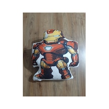 - Iron Man Desen Şekilli Tasarım Karakter Yastık Cok Renklı