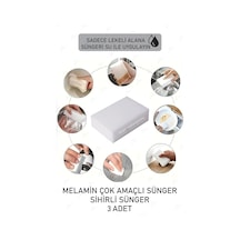 Mucit Home 3 Adet Melamin Sünger, Çizik Giderici Sünger, Duvar Temizleme Süngeri, Silgi Sünger, Sihi