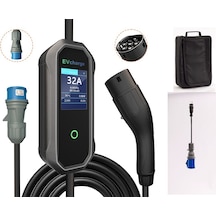 Evcharge 7.4kw Taşınabilir Wi-fi Bluetooth Mobil Uygulama Tp2 Kablolu Çantası Ve 220volt Adaptör 7,4 Kw