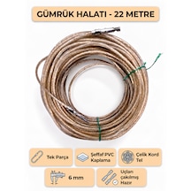 Tır Dorse Kamyon Konteyner Gümrük Halatı Galvanizli Çelik Tel 22 Metre 6mm