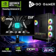 Go Gamer AE75DP R5-5600 32 GB 1 TB SSD RTX3050 8 GB 24" Free Dos Oem Paket Masaüstü Oyuncu Bilgisayarı