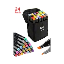 Touch Marker Çift Uçlu Marker Çantalı Kalem Seti 24'lü