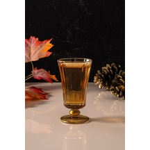 Mest Eylül 6 Adet Lüsterli Bal Renk Kahve Yanı Su Bardağı Seti 120 Cc Bal Renk