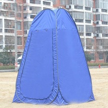 Pencereli Kıyafet Değiştirme Çadırı, 190x120x120cm Mavi
