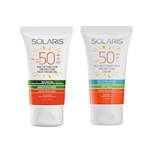 Yağlı Ciltler İçin Jel Güneş Kremi Mat Spf 50+ 50 Ml Ve Yaşlanma Karşıtı Güneş Kremi Spf 50+