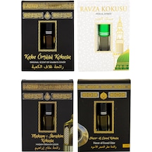 Hacerül Esved + Kabe Örtüsü + Makamı İbrahim + Medine Ravza Alkolsüz Esans 4 x 3 ML