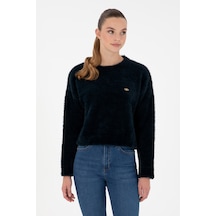 U.S. Polo Assn. Kadın Lacivert Bisiklet Yaka Yumuşak Dokulu Kazak 50297898-VR033