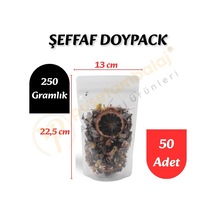 Şeffaf Doypack 13x22,5x7 Cm 50 Adet